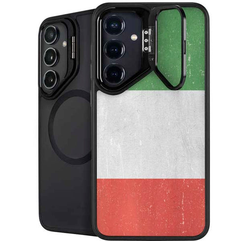Italy Flag Distressed Galaxy S25 Kickstand Case